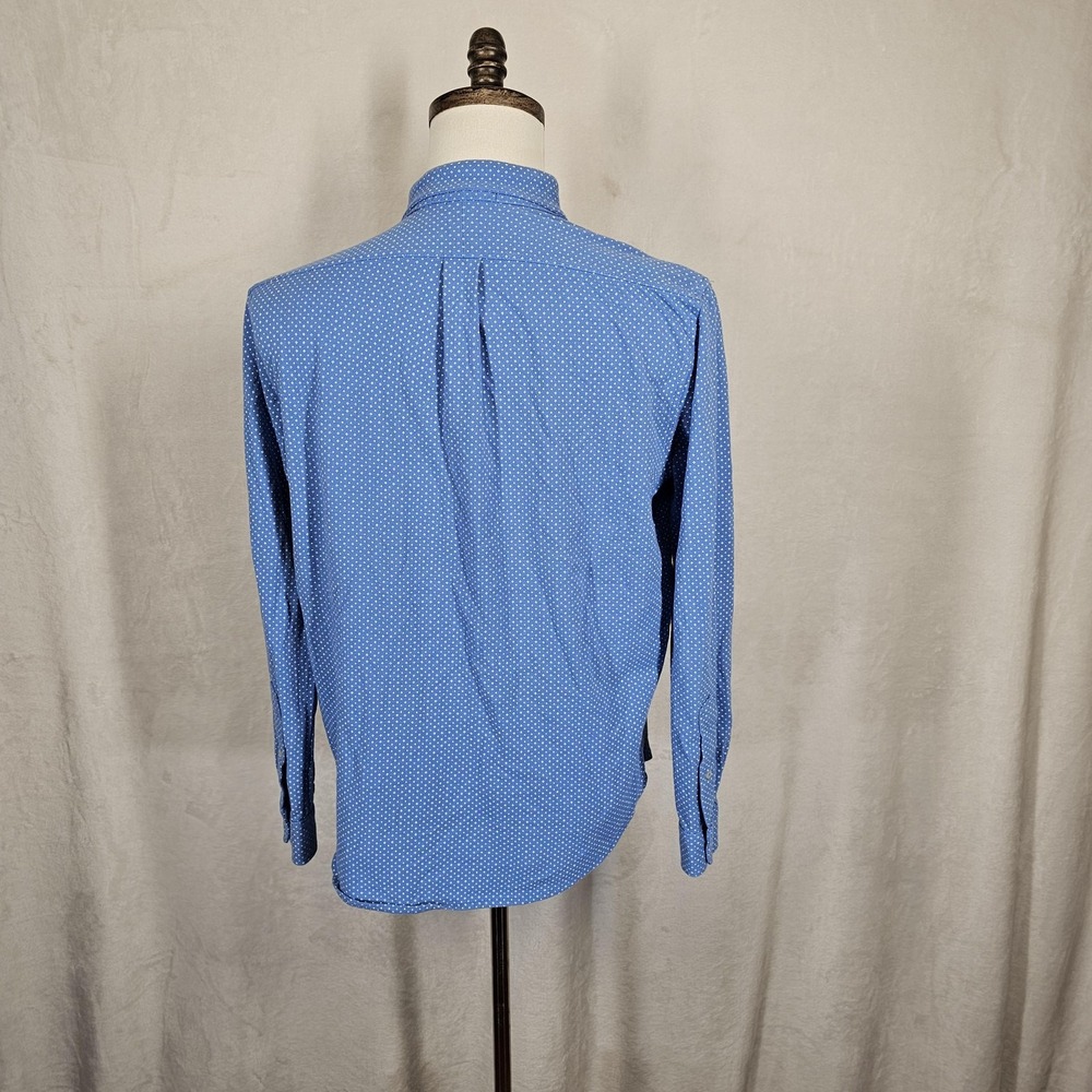 Ralph Lauren Shirt Mens Medium Featherweight Mesh Button Down Polka‎ Dot - Picture 2 of 11